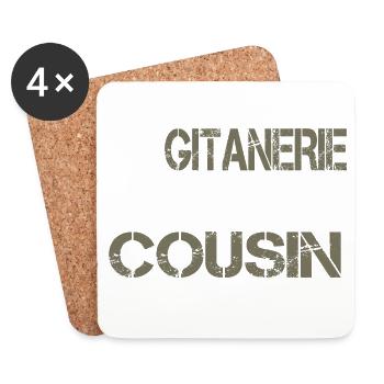 La gitanerie mon cousin - Dessous de verre (lot de 4) - blanc - Devant