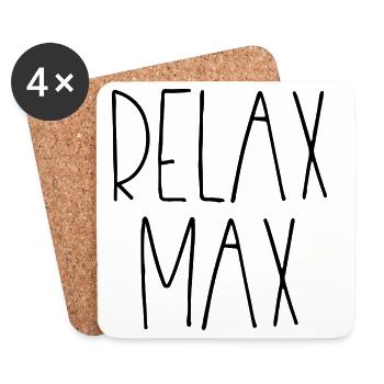 Entspannen Sie sich Max - Untersetzer (4er-Set) - Weiß - Vorne