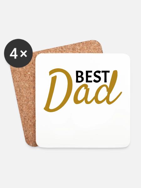 Best Dad - Untersetzer (4er-Set) - Weiß