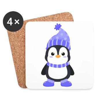 pinguin antarktis - Untersetzer (4er-Set) - Weiß - Vorne