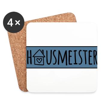 Hausmeister - Untersetzer (4er-Set) - Weiß - Vorne