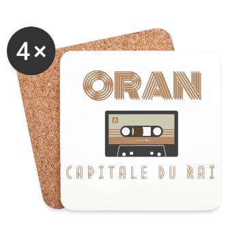 Oran Hauptstadt von Rai - Untersetzer (4er-Set) - Weiß - Vorne