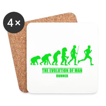 Läufer Evolution Läufer - Untersetzer (4er-Set) - Weiß - Vorne