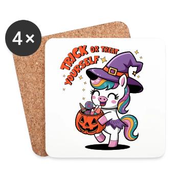 Trick Or Treat Yourself - Coasters (set of 4) - white - Front