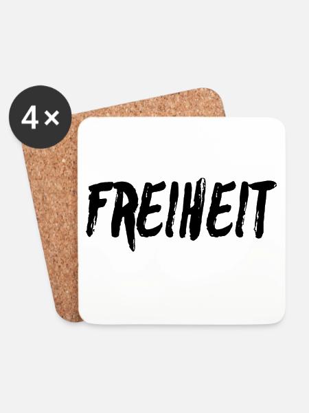 Freiheit - Untersetzer (4er-Set) - Weiß