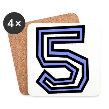 5. 5 ANS - Dessous de verre (lot de 4) - blanc - Devant
