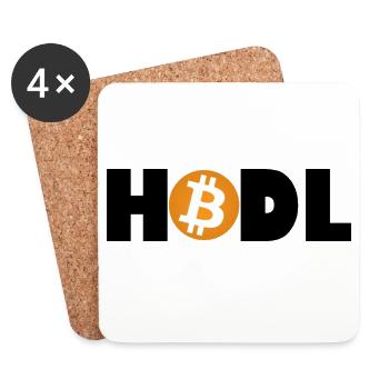 Bitcoin Revolution – Tenez l’avenir - Dessous de verre (lot de 4) - blanc - Devant
