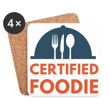certified food lover Essen Foodie - Untersetzer (4er-Set) - Weiß - Vorne