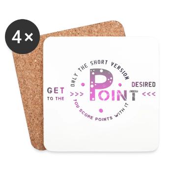get to the point - Untersetzer (4er-Set) - Weiß - Vorne
