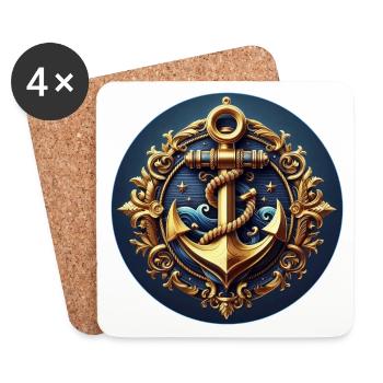 Anchor Logo - Coasters (set of 4) - white - Front