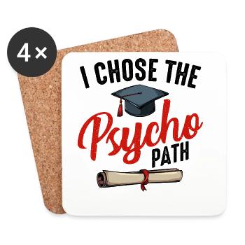 psychologue - Dessous de verre (lot de 4) - blanc - Devant