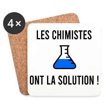 Humor von Chemikern - Untersetzer (4er-Set) - Weiß - Vorne