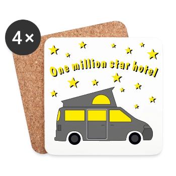 one million star hotel - Untersetzer (4er-Set) - Weiß - Vorne