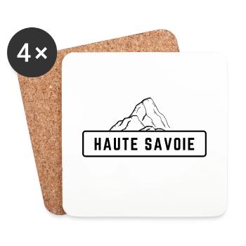 Haute Savoie Schwarzer Berg - Untersetzer (4er-Set) - Weiß - Vorne