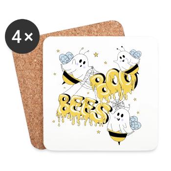Boo Bees - Untersetzer (4er-Set) - Weiß - Vorne