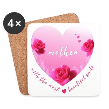 mother Mummy mom mama - Untersetzer (4er-Set) - Weiß - Vorne
