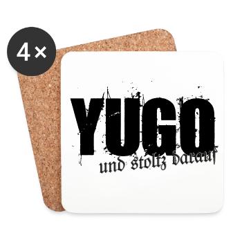 proud Yugo - Yugo style - united style of Balkan - Coasters (set of 4) - white - Front