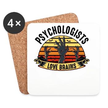 psychologue - Dessous de verre (lot de 4) - blanc - Devant