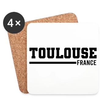 Toulouse | France - Coasters (set of 4) - white - Front
