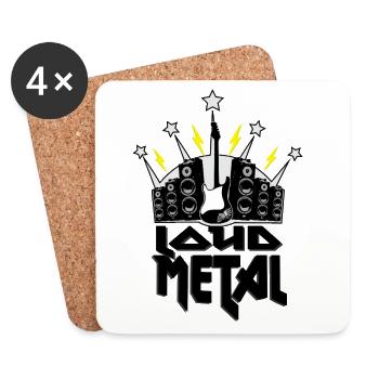 Metal - Untersetzer (4er-Set) - Weiß - Vorne