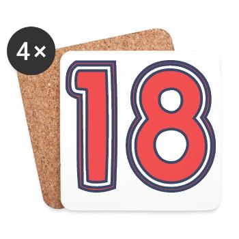18. 18 YEARS OLD - Coasters (set of 4) - white - Front