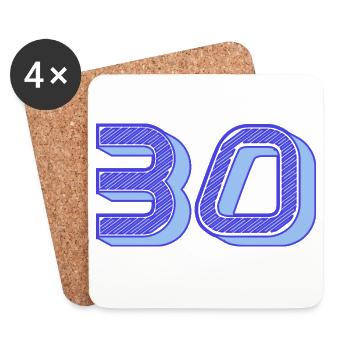 30. 30 YEARS. 30th ANNIVERSARY. 30 YEARS ANNIVERSARY. - Coasters (set of 4) - white - Front