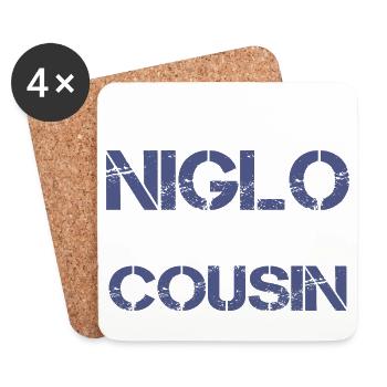 Je mange du Niglo - Dessous de verre (lot de 4) - blanc - Devant