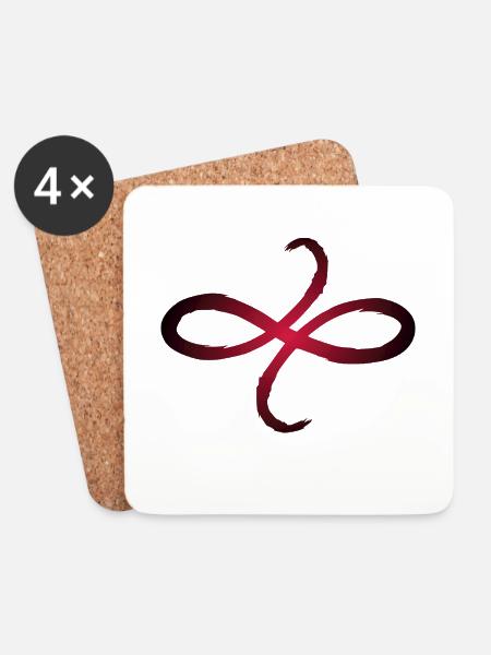 Keltische Symbole Freundschaft - Untersetzer (4er-Set) - Weiß