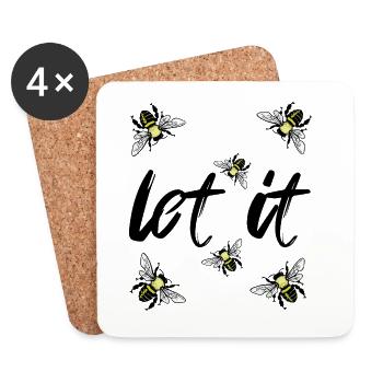 let it be - Untersetzer (4er-Set) - Weiß - Vorne