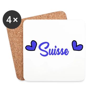 SWITZERLAND. COUNTRY. GENEVA. HUMOR. COUNTRY - Coasters (set of 4) - white - Front