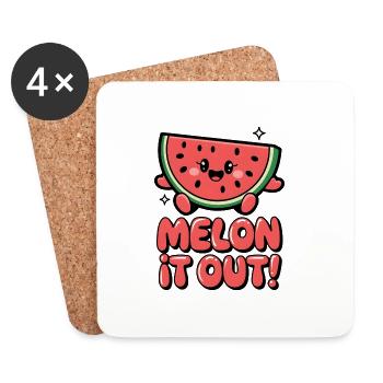 Melon It Out! - Coasters (set of 4) - white - Front