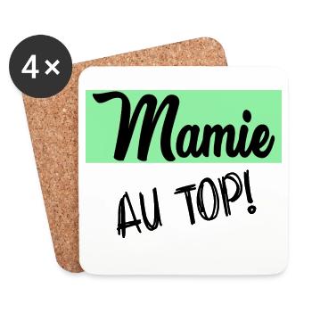 MAMIE. GRAND-MERE. FÊTE DES MÈRES - Dessous de verre (lot de 4) - blanc - Devant