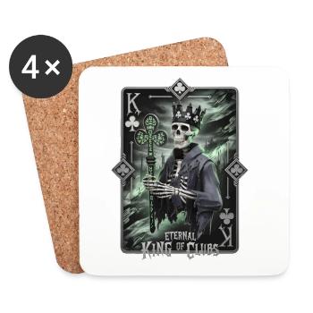 Eternal King of Clubs - Coasters (set of 4) - white - Front
