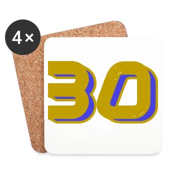 30. 30 YEARS. 30th ANNIVERSARY. 30 YEARS ANNIVERSARY. - Coasters (set of 4) - white - Front