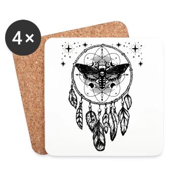 Tarot card occult astrology gothic esoteric - Coasters (set of 4) - white - Front