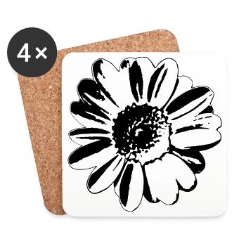 Flower Daisy - Untersetzer (4er-Set) - Weiß - Vorne