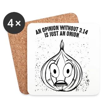 Oignon Math Pi - Dessous de verre (lot de 4) - blanc - Devant