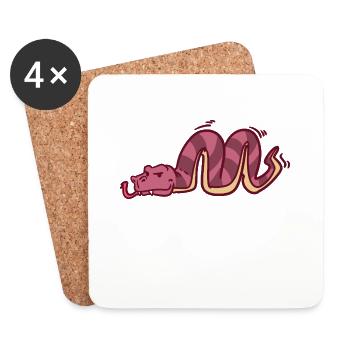 Geheimnisvolle Python Urwaldbewohner - Untersetzer (4er-Set) - Weiß - Vorne