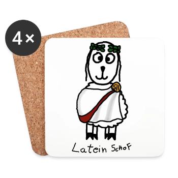 Latein ScHoF - Untersetzer (4er-Set) - Weiß - Vorne