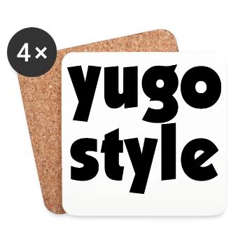 Yugo style - united style of Balkan - Coasters (set of 4) - white - Front