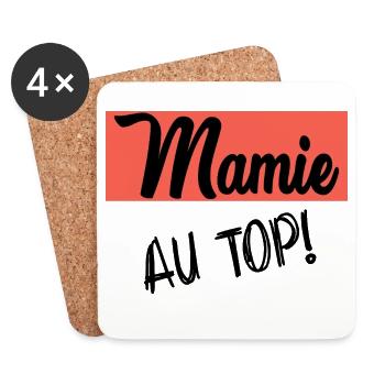 MAMIE - Dessous de verre (lot de 4) - blanc - Devant
