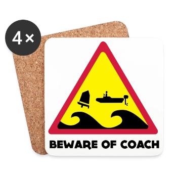 Beware Of Coach - Opti Edition - Untersetzer (4er-Set) - Weiß - Vorne