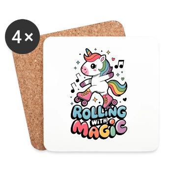 Rolling With Magic - Coasters (set of 4) - white - Front