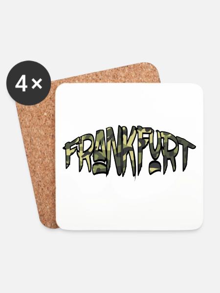 Frankfurt Camouflage - Untersetzer (4er-Set) - Weiß