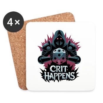 Crit Happens - Coasters (set of 4) - white - Front