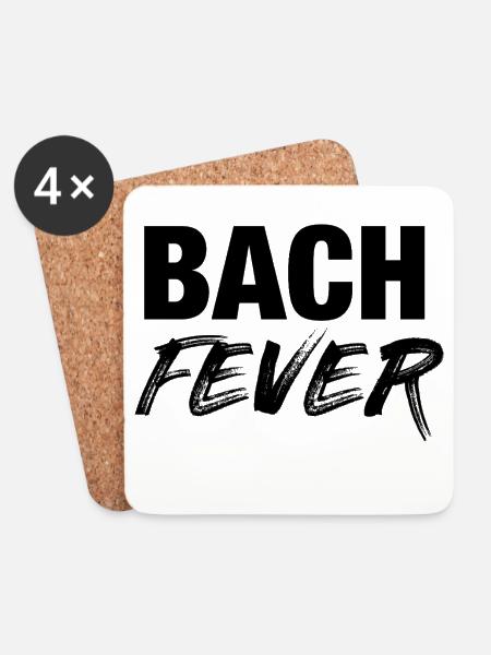 Johann Sebastian Bach T-Shirt lustiger Spruch - Untersetzer (4er-Set) - Weiß