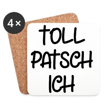 Tollpatsch Ich tollpatschig lustig tollpatschich - Untersetzer (4er-Set) - Weiß - Vorne