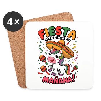 Fiesta Like There’s No Mañana! - Coasters (set of 4) - white - Front