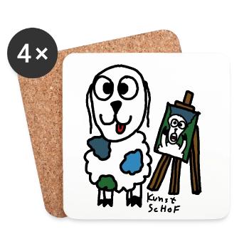 Kunst ScHoF - Untersetzer (4er-Set) - Weiß - Vorne