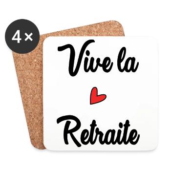 RETIREMENT. HAPPY RETIREMENT. HAPPY RETIREMENT - Coasters (set of 4) - white - Front